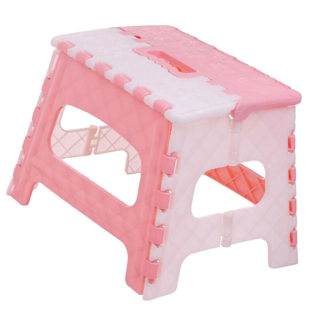 Plastic Step Stool Non Slip Home Bathroom Garage Camping Multi-purpose Pink
