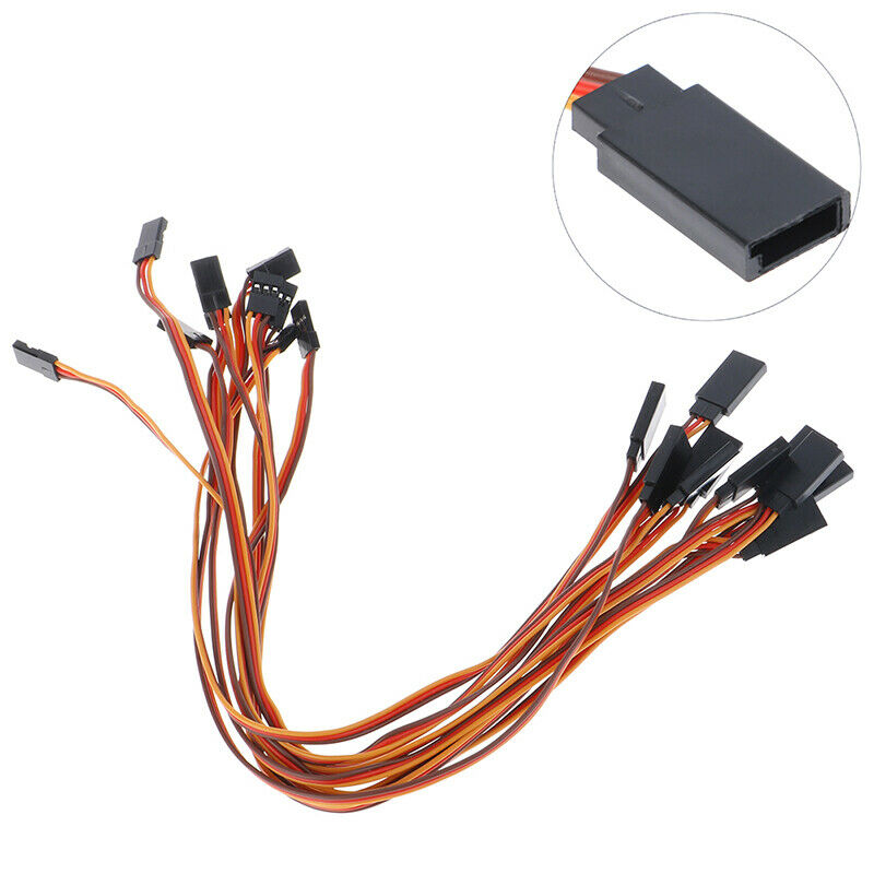10Pcs 30cm Servo Extension Lead Wire Cable For RC Futaba JR Male to Female 3 TL