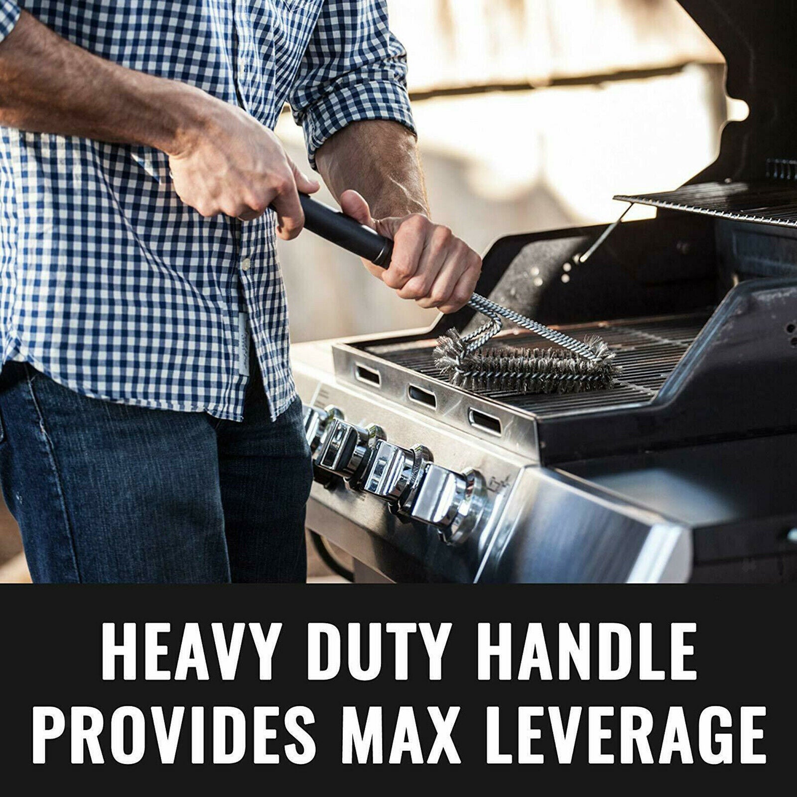 Premium Barbecue Grill Brush and Scraper Long BBQ Brush Cleaner Accessory