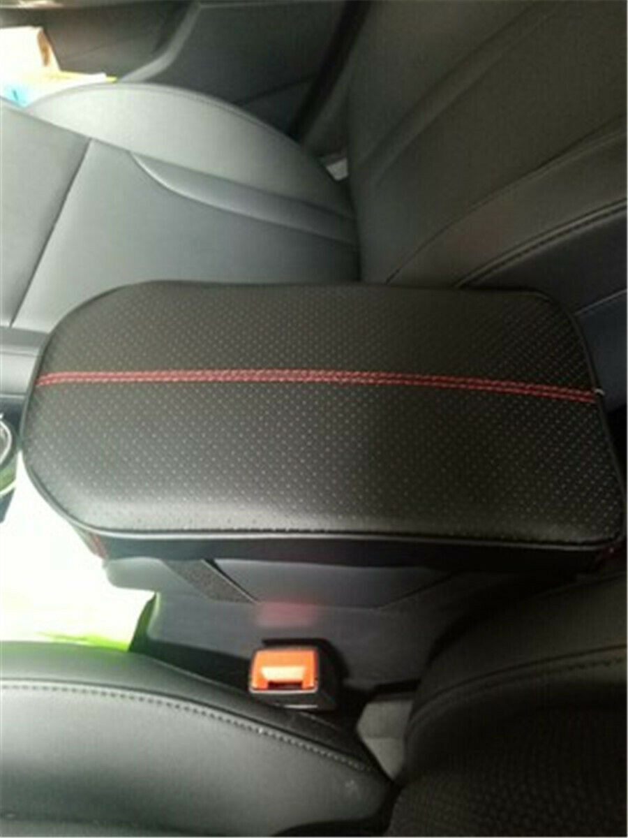 Portable Black & Red Memory Foam Car Truck Center Armrest Heighten Pad Universal