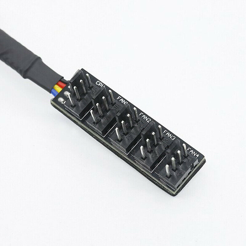 5-Port PC 4-Pin PC PWM CPU Cooling Fan Splitter Hub Adapter Braided Cab.l8