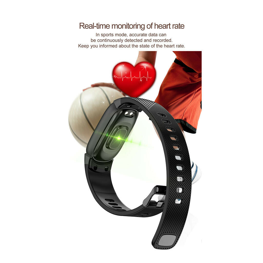 QW16 Smart Watch Sport Fitness Heart Rate Tracker Heart Rate Wristband Pink