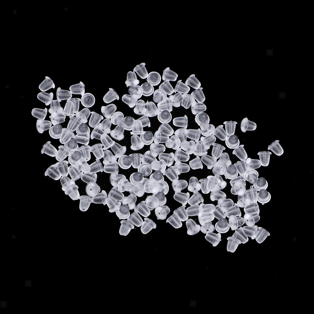 150 Pcs Silicone Earring Backs Rubber Earrings Backs Stoppers Soft Clear