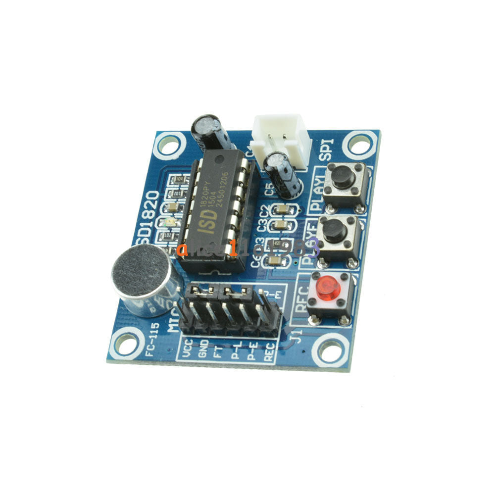 2PCS ISD1820 Sound Voice Recording Playback Module+Mic Sound Audio microphone
