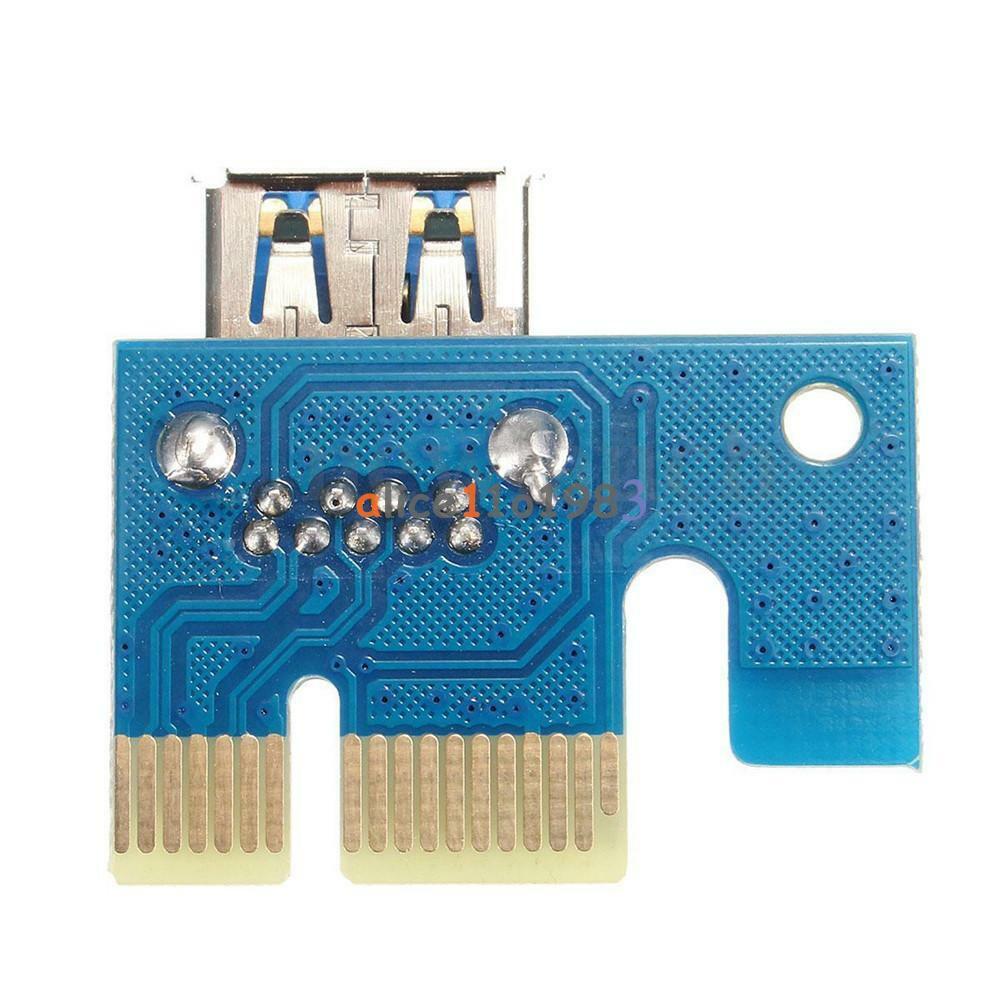 USB 3.0 PCI-E 1x to 16x Powered Extender Riser Adapter Card w/ Cable for Bitcoin