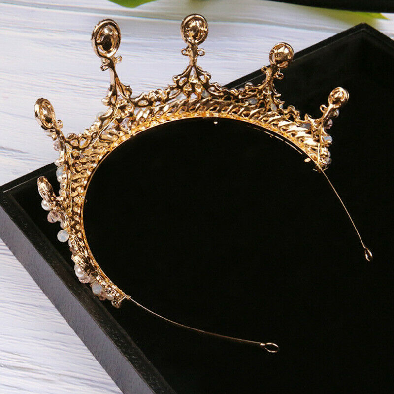 Baroque Crystal Rhinestone Wedding Crown Headband Bridal Tiara Party Queen wkSJ