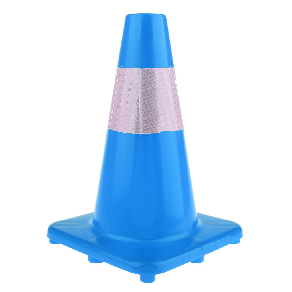 Plastic Reflective Safety Cone Roller Inline Skating Slalom Road Cone Blue