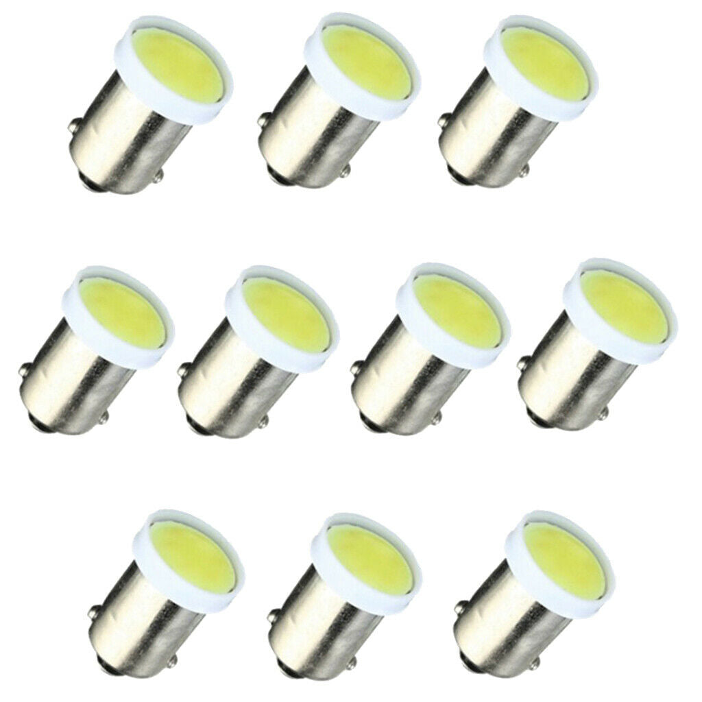 10pcs BA9S COB LED Car Dash/Meter/Reading Light Side Wedge Bulbs White