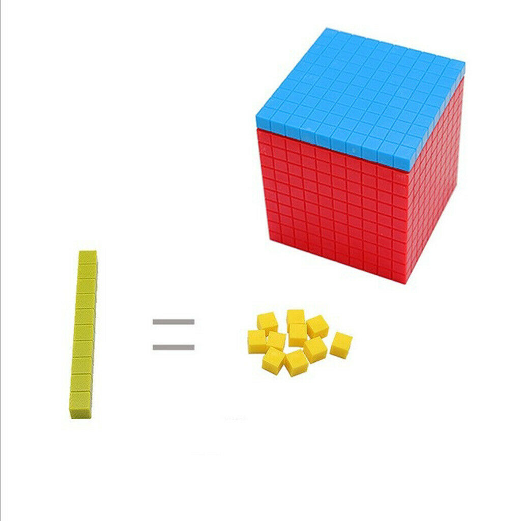Pack of 121 Child Baby Interlocking Base Ten Maths Skills Learning 4 Colors