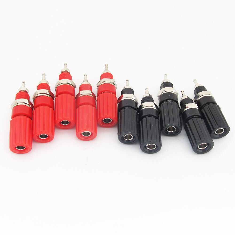 1pair Copper 4mm Long Binding Post For 4mm Banana Plug Test Connectors R+B