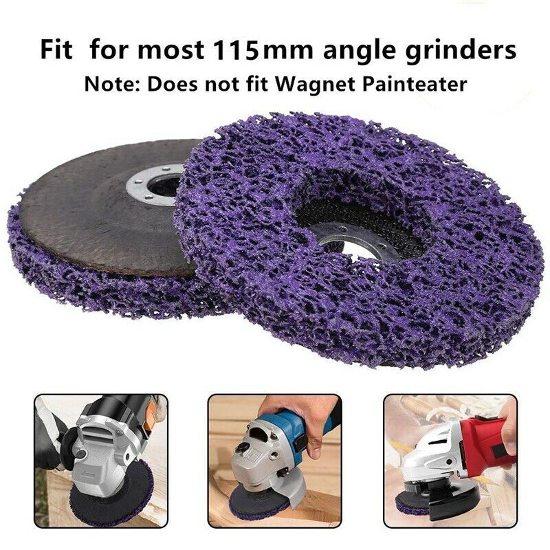 4 Pack 4-1/2 inch(115mm) x 7/8 inch Stripping and Clean Disc for Angle GrinderV1