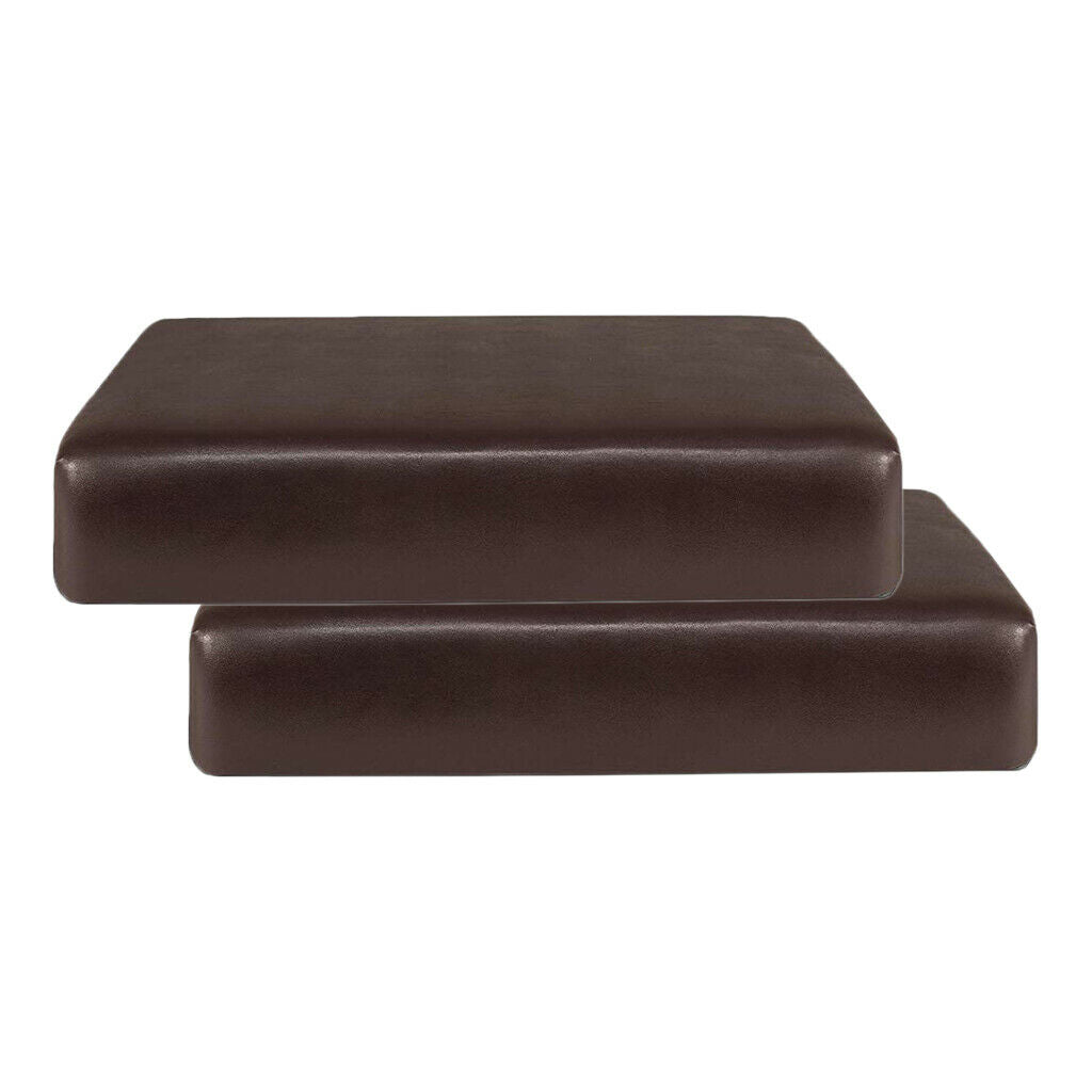 2pcs PU Leather Stretch Sofa Couch Seat Cushion Slipcovers Washable 1 Seater