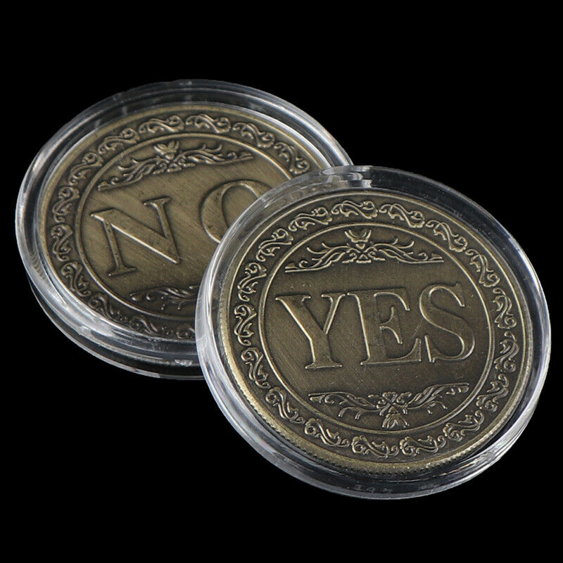 Commemorative Coin YES NO Letter Ornaments Collection Arts Gifts Souvenir LuBDA