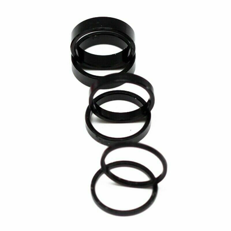5x NEW CNC Alloy Spacer Shim For Bicycle Chainring Bolt Screws 1mm Hot Black