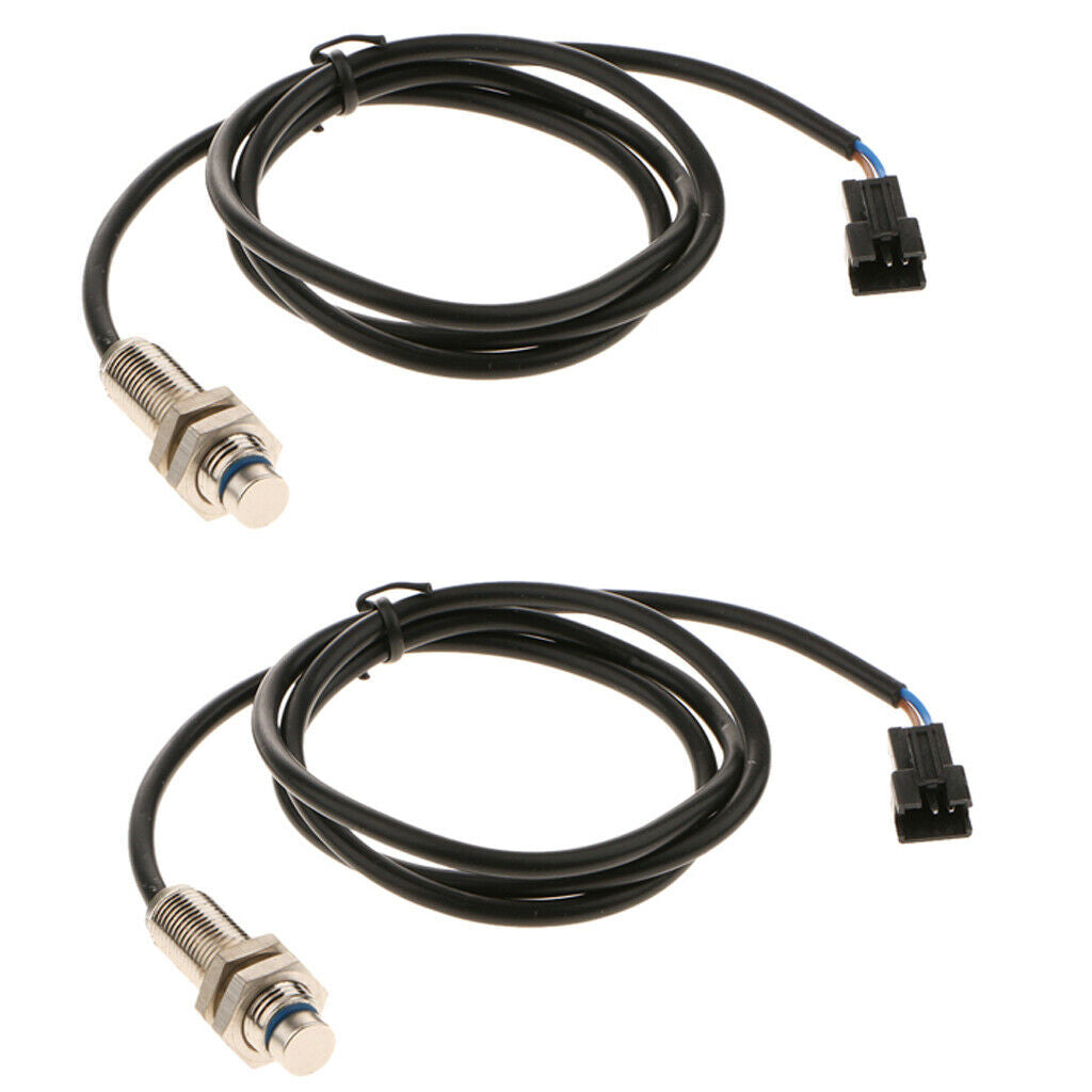 2x Digital Sensor Wire with Magnet for Motorcycle Speedometer Tachometer