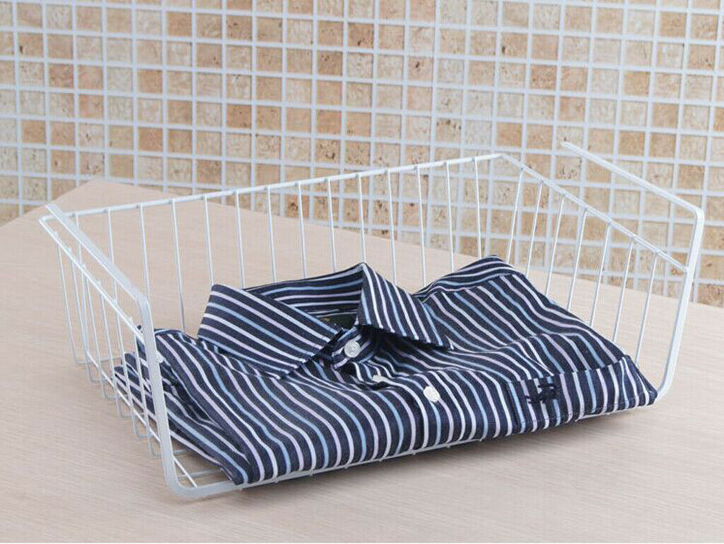 2pcs Hanging Basket Cabinet Basket Wardrobe Basket Rack, 40 X 26 X 15cm