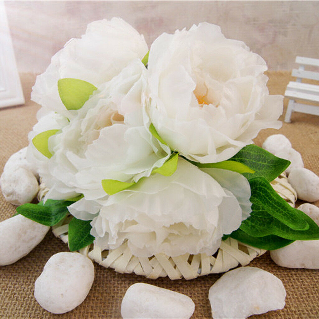 1 Bunch Real Looking Artificial Peony Silk Flower Bridal Home Garden Lawn Decor