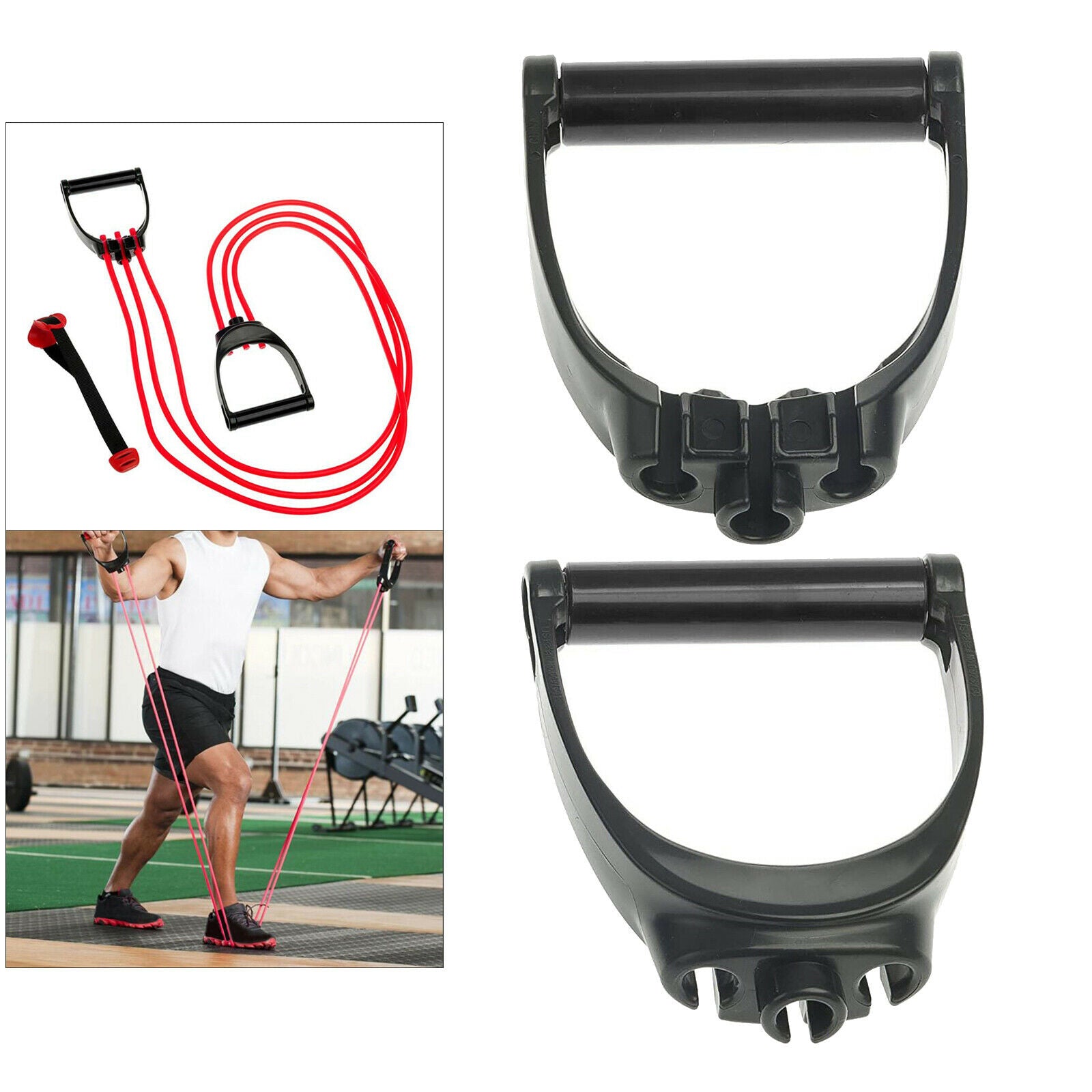 Lifeline Triple Grip Handles Fit Up to Three Resistance Cables for Training