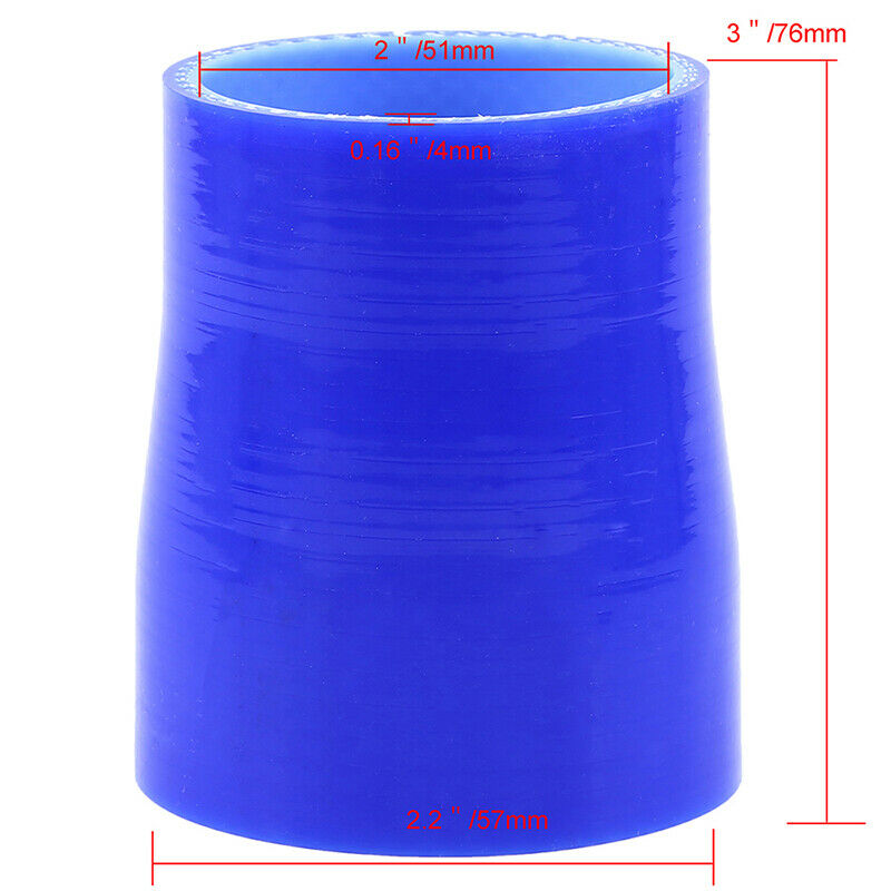 64-83mm Universal Blue Auto Car Variable Diameter Silicone Hose Intake Pipe