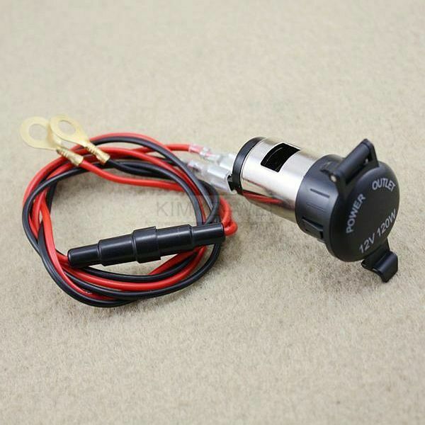 Waterproof 12V DC 120W Power Motorcycle Motorbike Cigarette Lighter Socket Plug