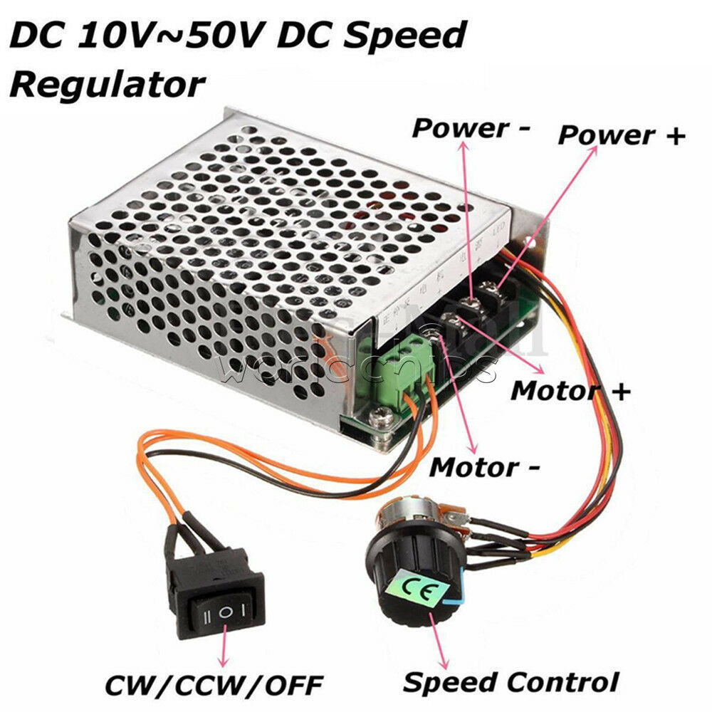 DC 10-50V PWM Motor Speed Control Controller CW CCW Reversible Pulse Driver 40A