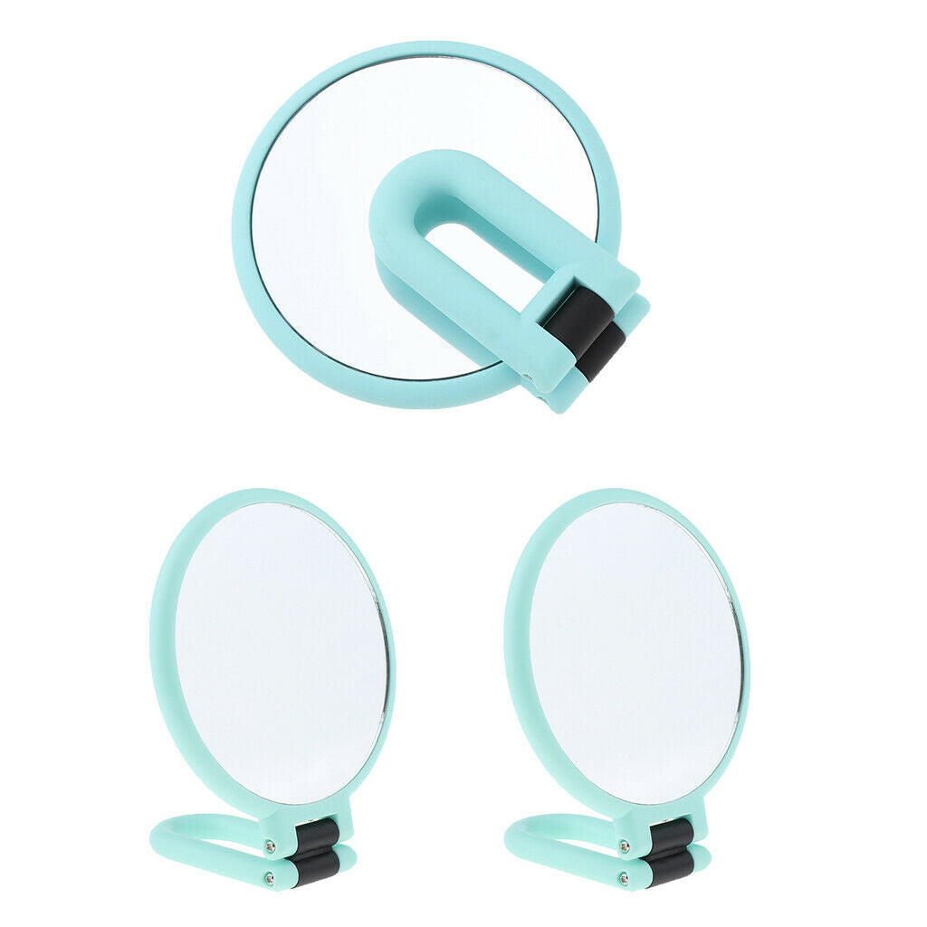 Set of 3 Handheld Double Sided Mirror- Folding Handle- Lightweight & Portable-