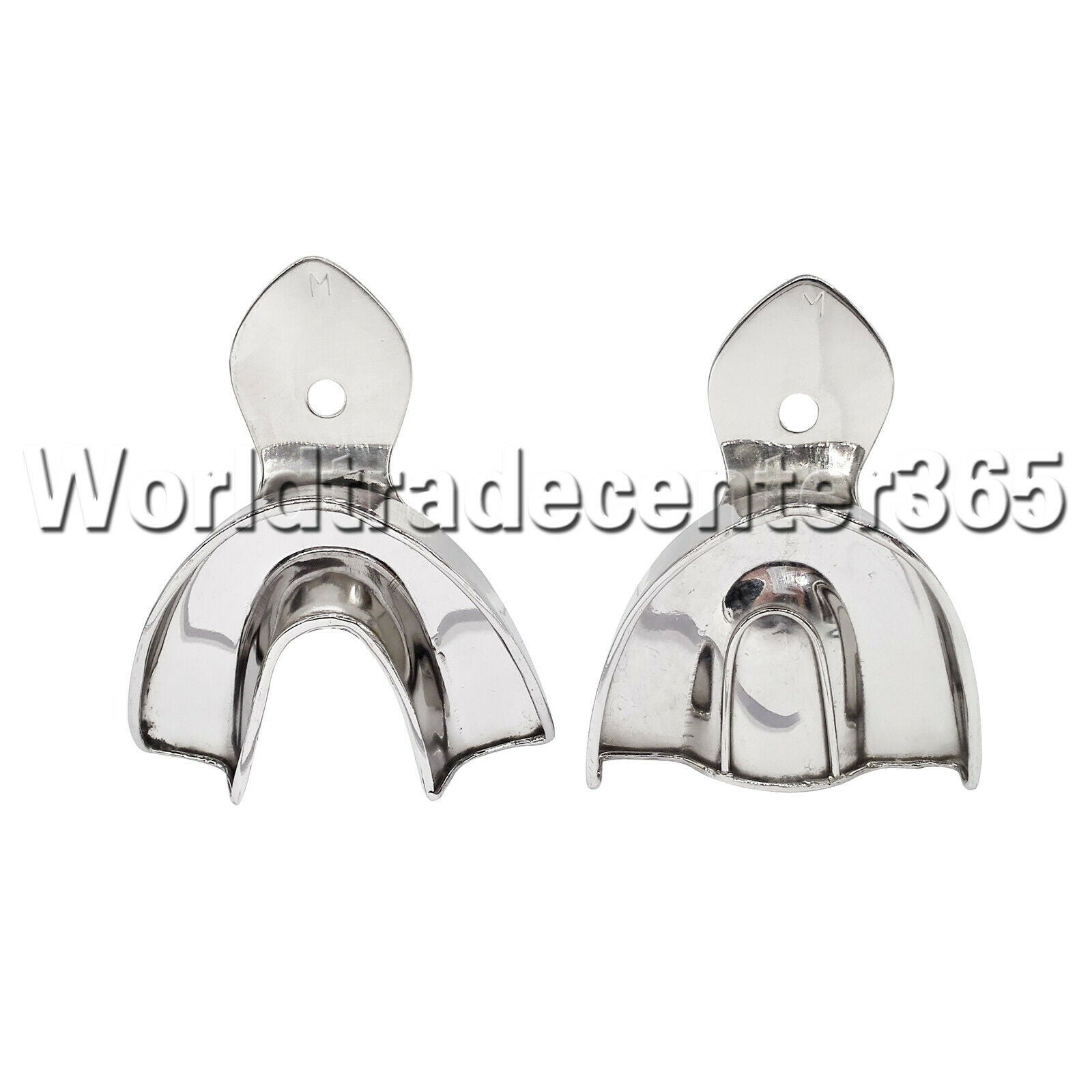 HOT 10PCS DENTAL STAINLESS STEEL NON-PERFORATED IMPRESSION TRAYS AUTOCLAVABLE