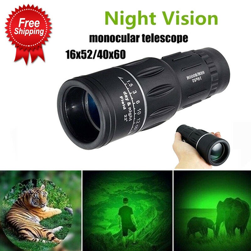 Sports Hunting Zoomable Monocular Low Light Night Vision Telescope Binocular TH