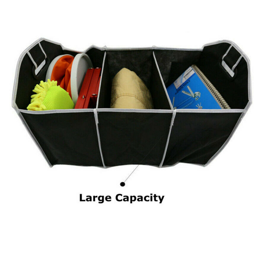 Non-woven Fabric Car Truck Portable Organizer Folding Storage Bag Case 3-Section