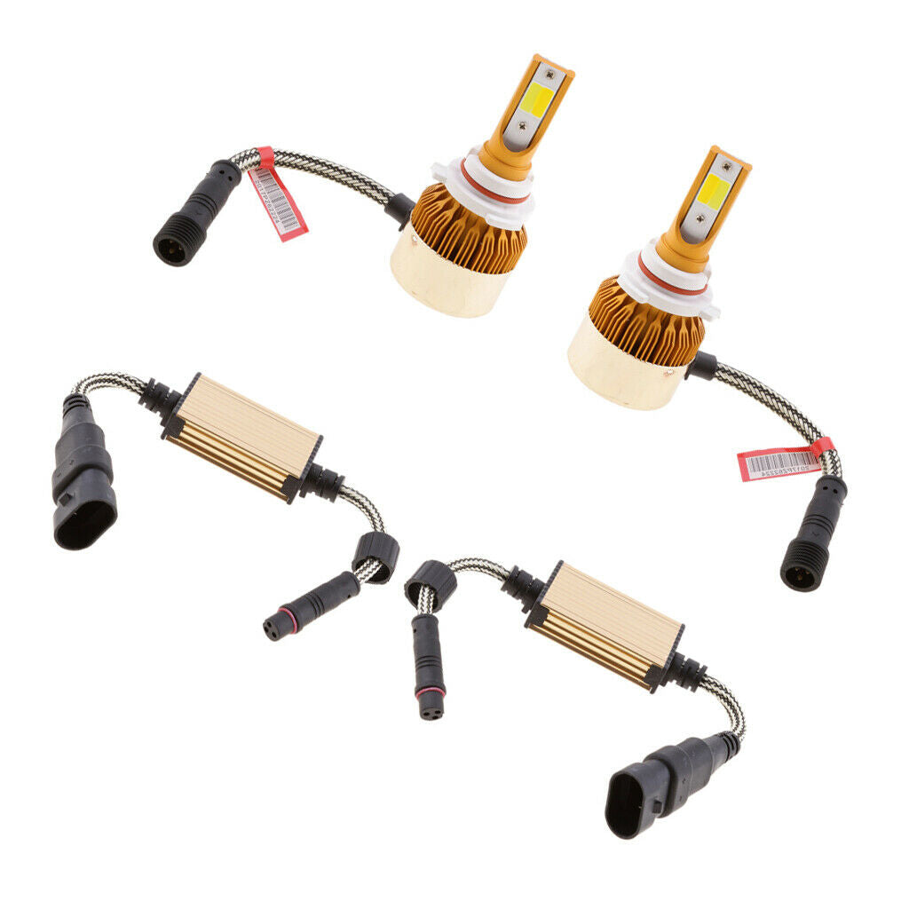 2 Pieces 9006 HB4 Dual Color Headlight Worklight Fog Light LED Aluminum Lamp
