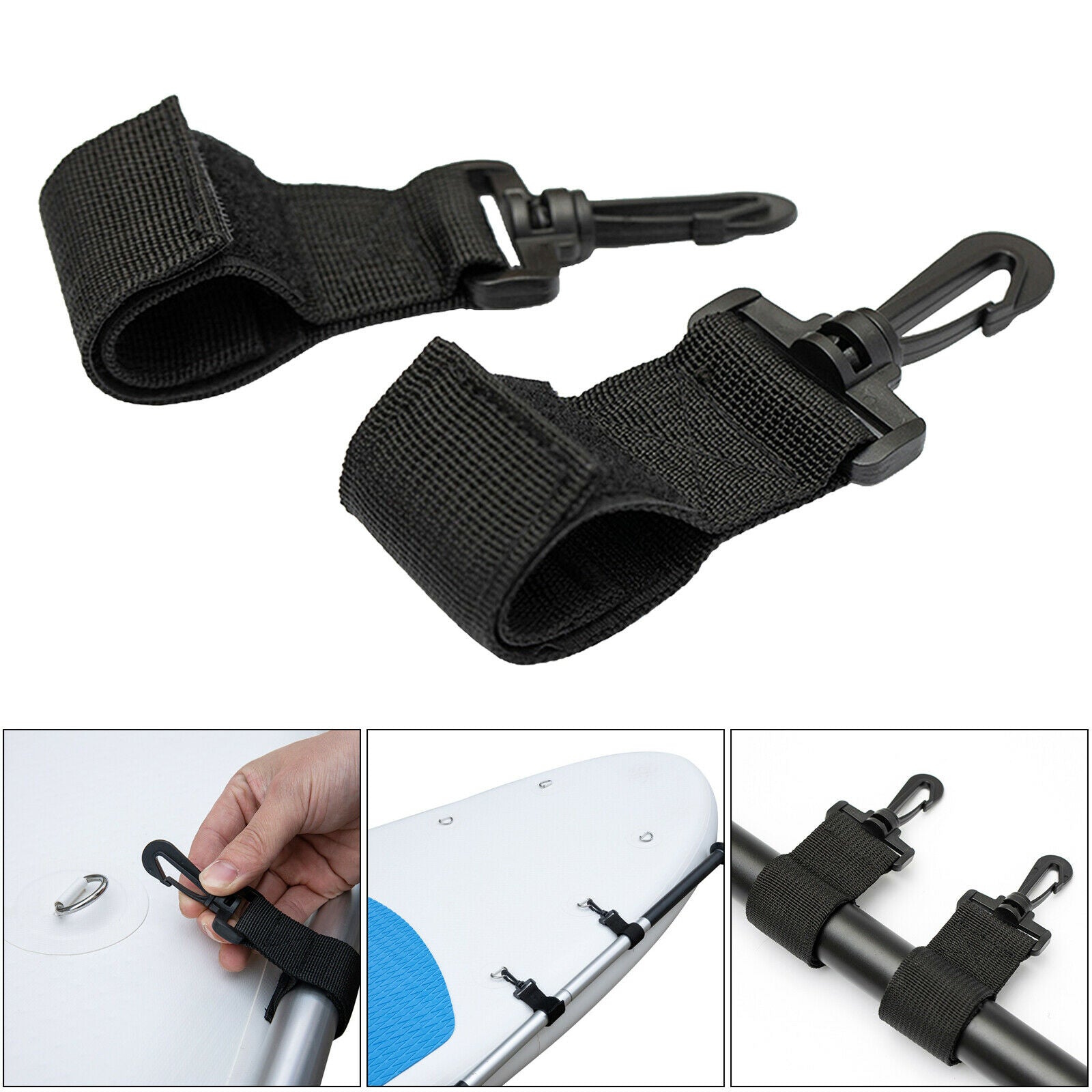 Paddleboard Kayak Paddle Storage Holder Clip Canoe Black Hold One Paddle