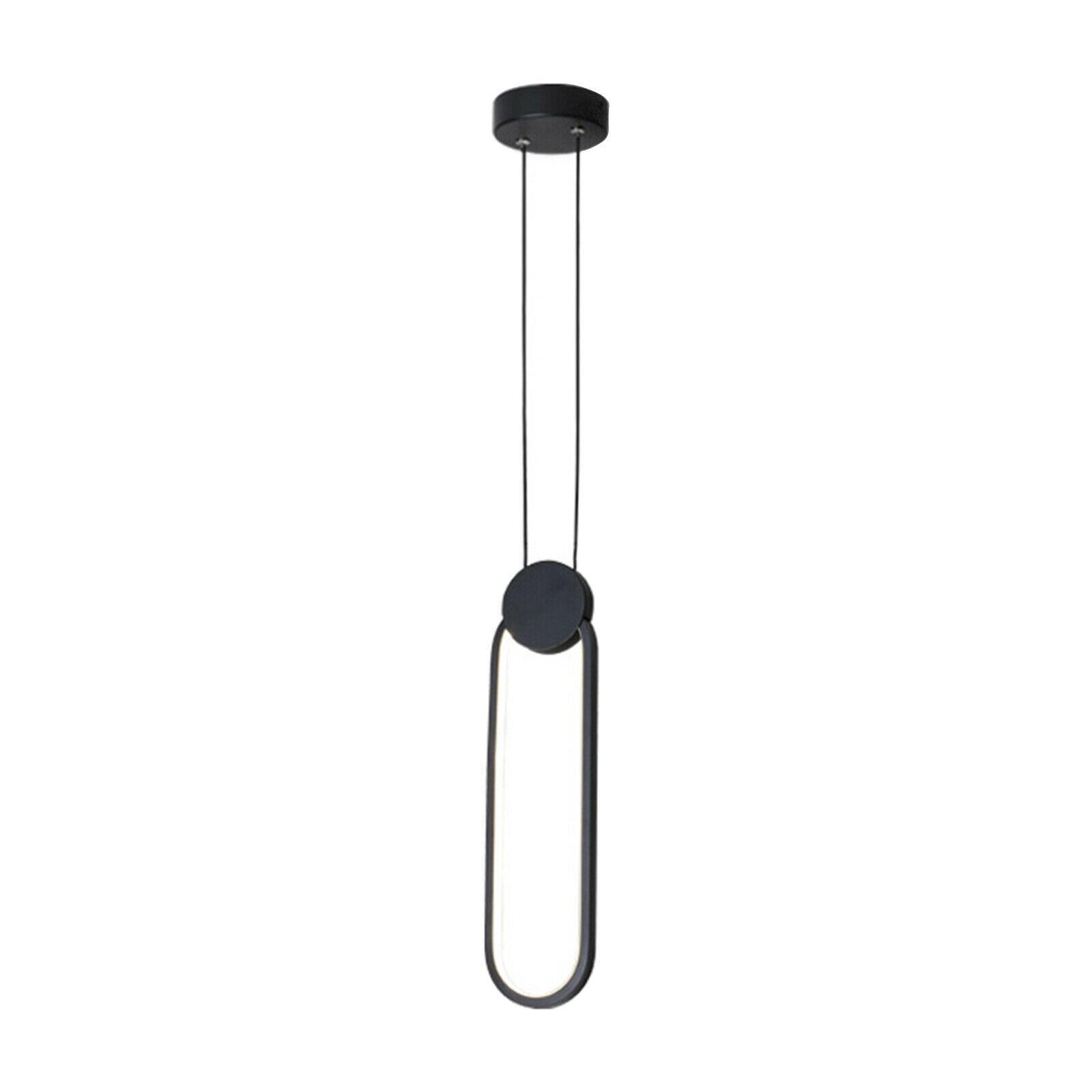 2X Minimalist LED Pendant Modern Light Dimmable Decorative Lamp Black Oval