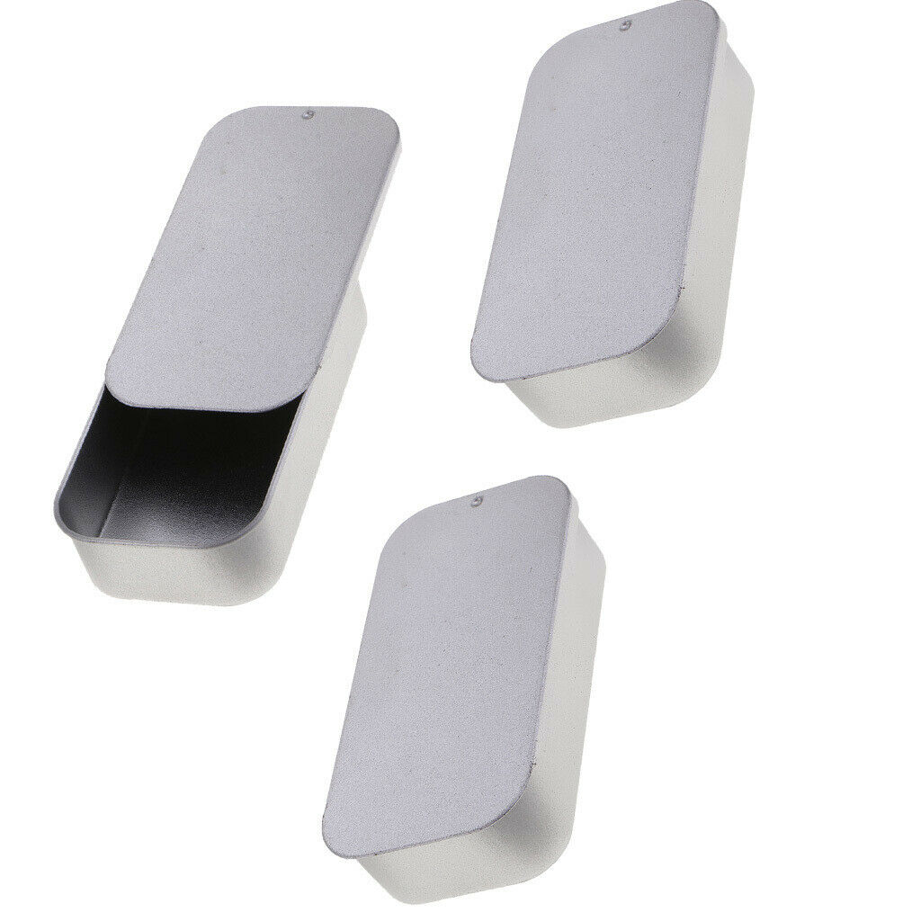 3 Pieces Slide Top Tin Case Mini Containers Bedroom Storage Kit Gift Box