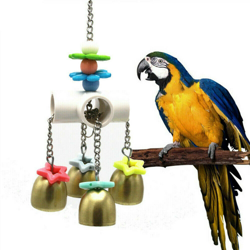 Parrot Bird Chew Toys Macaw African Grey Cotton Knot Large Rope Hanging Swing
