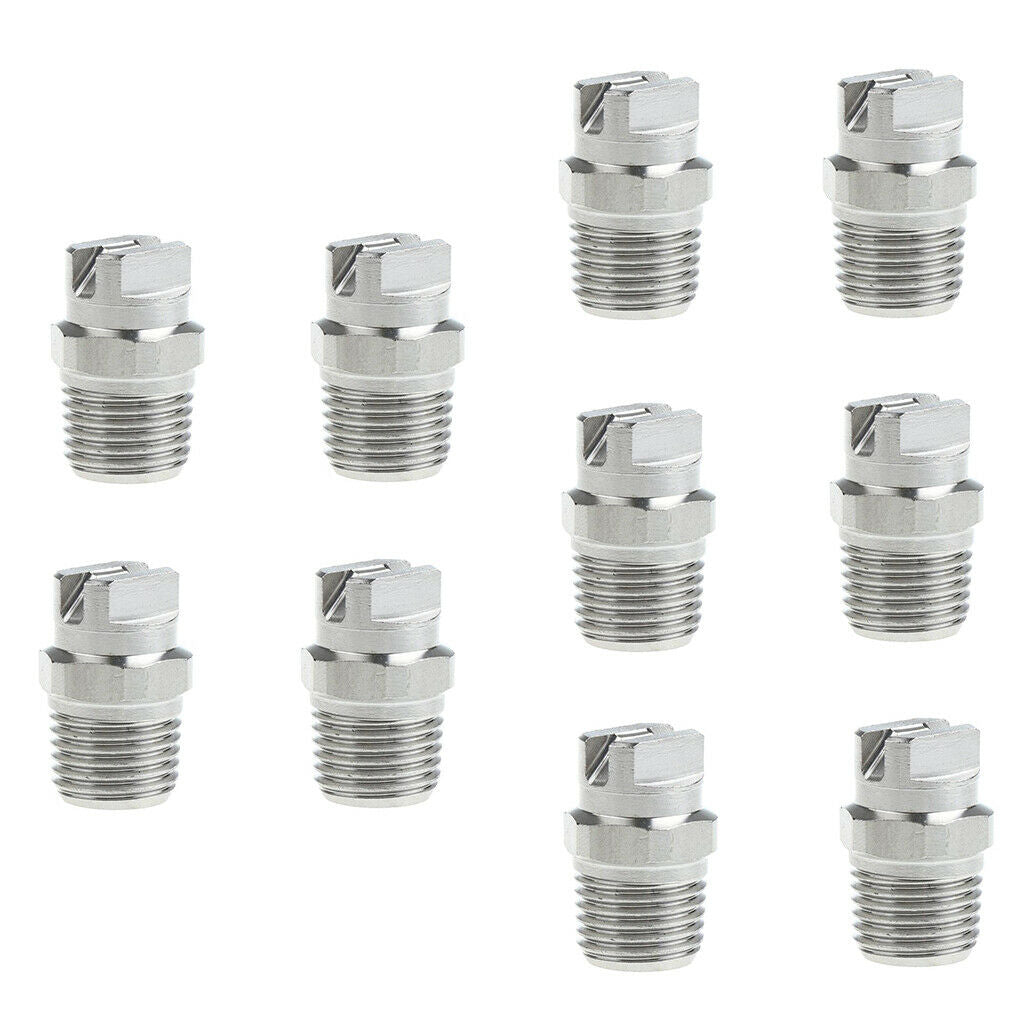 10 Packs Stainless Steel High Pressure Nozzle 1/4" Nozzles Pressure Washer