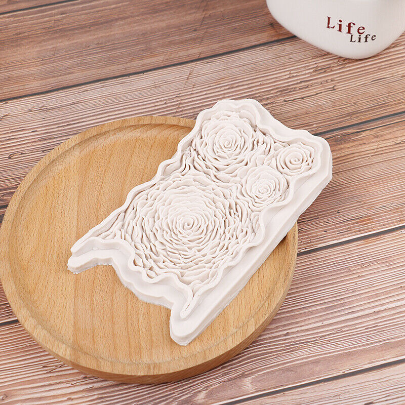 Three-dimensional rose flower fondant pattern silicone mold DIY  baking toolBDA