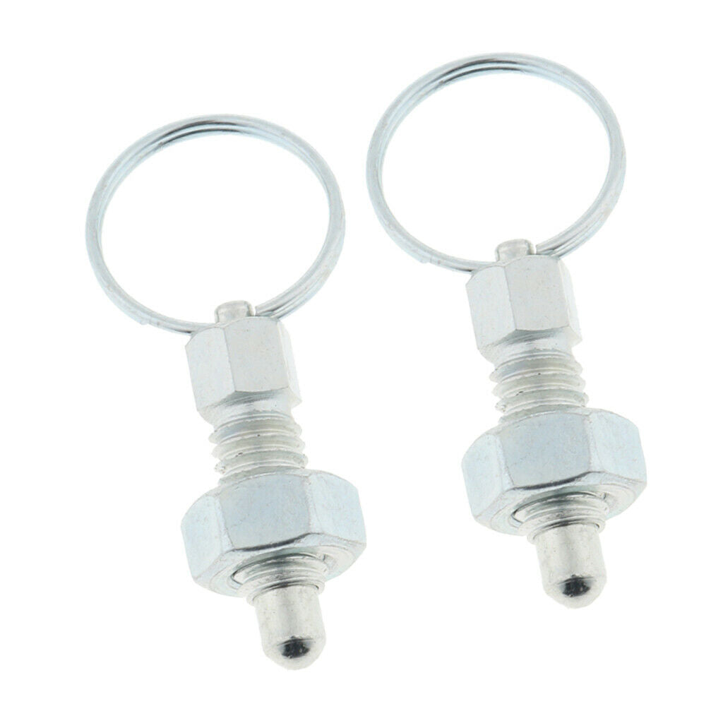 2Pcs M6 Pull Indexing Ring Pin Knob Plunger Spring Positioning Pins High Quality