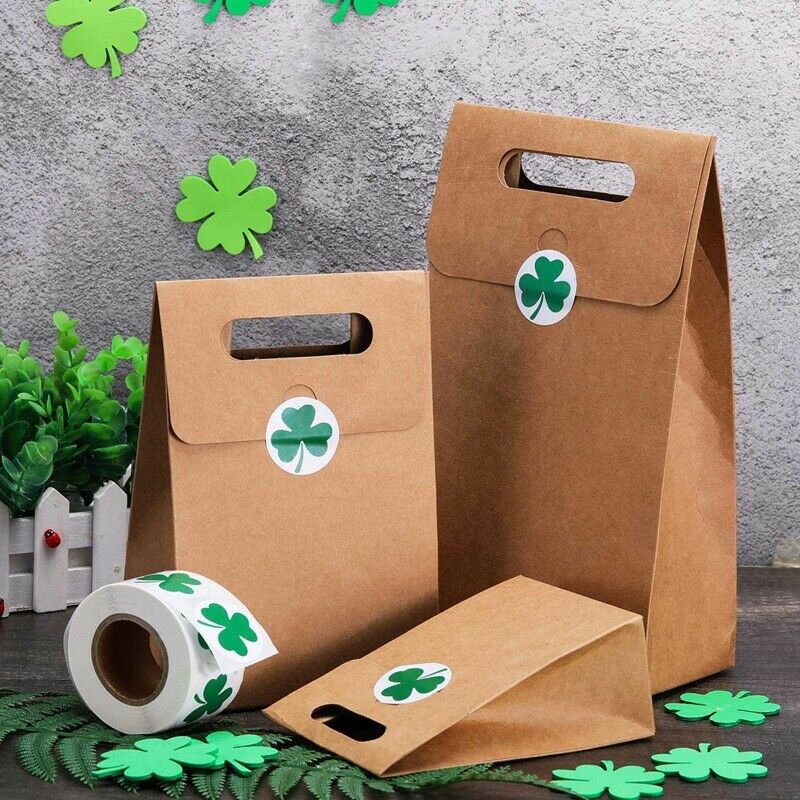 Clover Stickers Tags St Patrick's Day Shamrock Stickers for Home Decoration C5V8