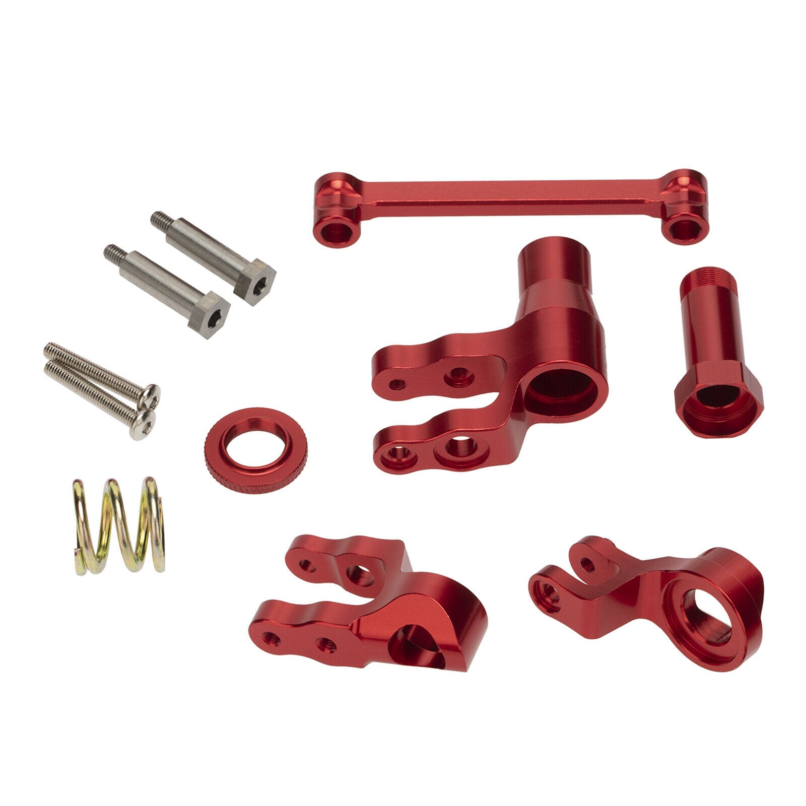 Heavy Duty Aluminum Steering Bellcrank Set for Maxx 1/10 RC Car Parts Red