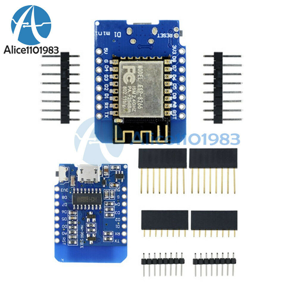 2 x USB NodeMCU Lua ESP8266 ESP-12 4M Bytes WeMos D1 Mini WIFI Development Board