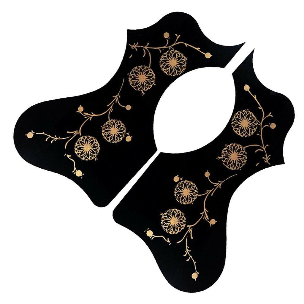 2x Acoustic Guitar Pickguard Anti-scratch Folk Guitar Parts Left/Right Black