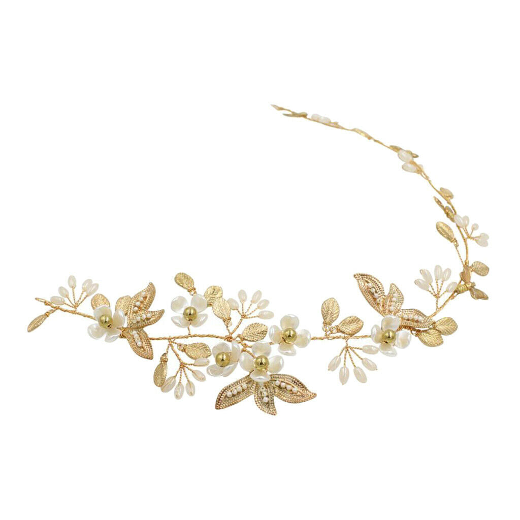 Elegant Bridal Pearls Beads Headband Cocktail Party Hair Band Headwear
