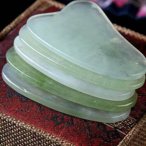 Natural Jade Stone GuaSha Massage Face Tool Shape Board Foot Massage Gua Sha