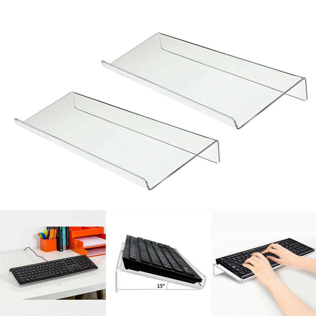 2 Pieces Computer Keyboard Stand Holder for Office School Typing and Working