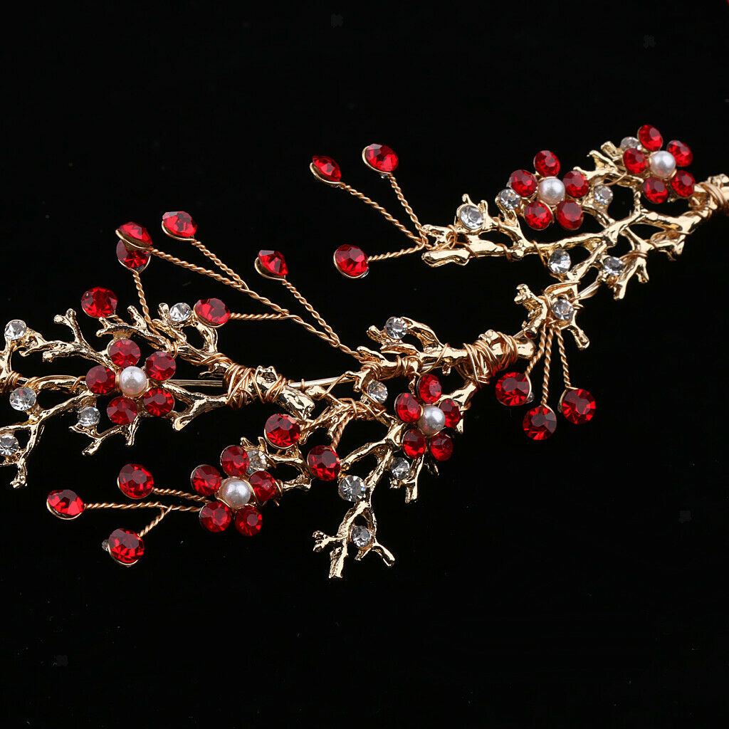 Women Wedding Bridal Headband Rhinestone Hair Wreath Vine Cocktail Dance Prom