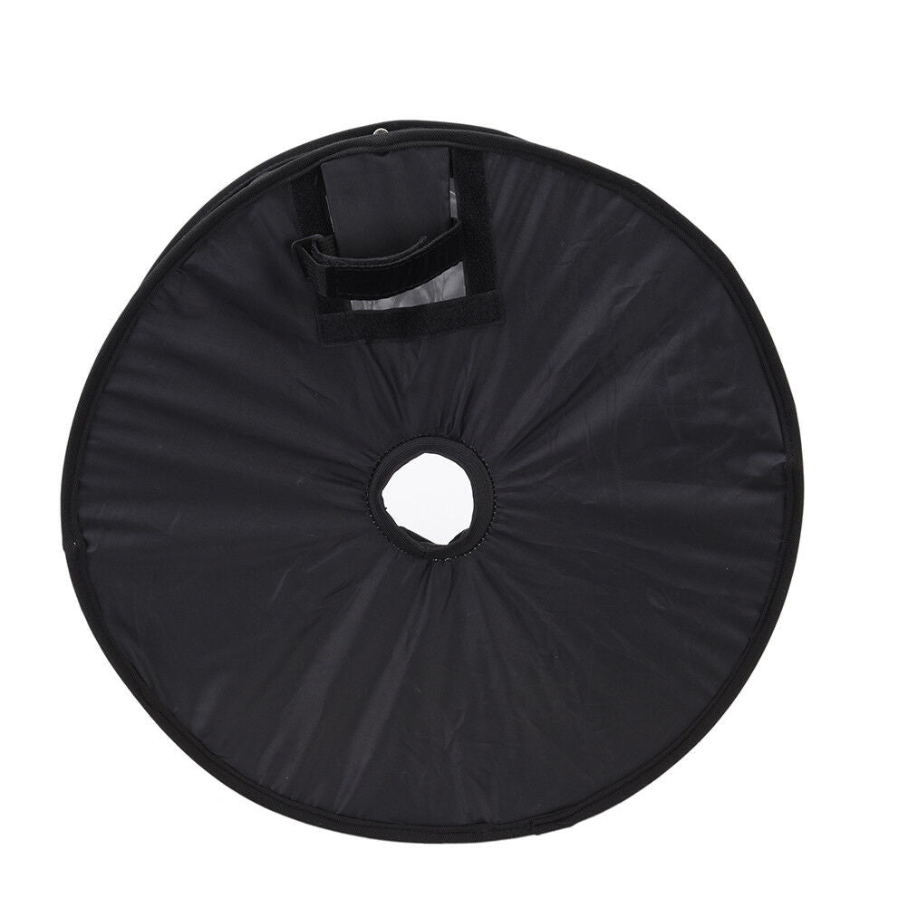 45cm Foldable Circular Macro Ring Round Softbox Diffuser for Speedlite Flash_DD
