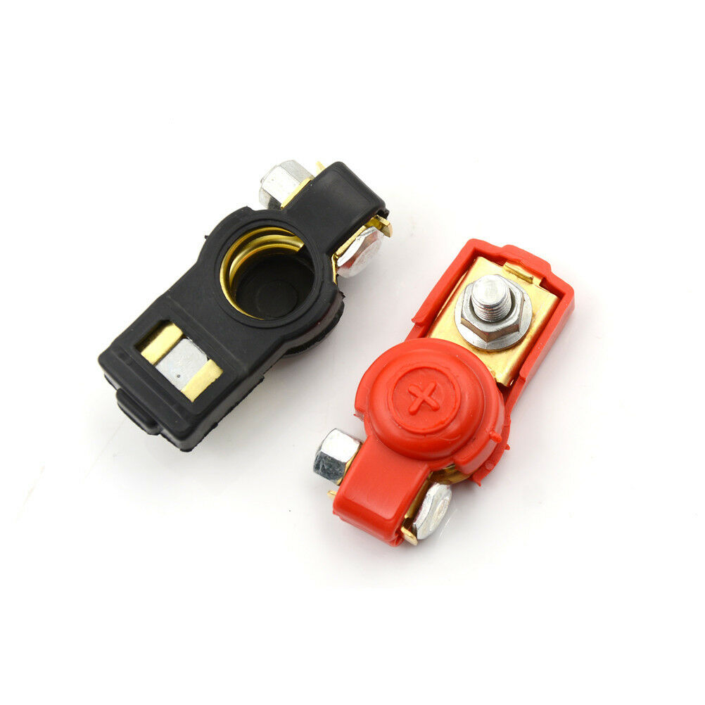 1 Pair Brass Positive Nagative Car Battery Terminal Clamp Clips Connecto.DD
