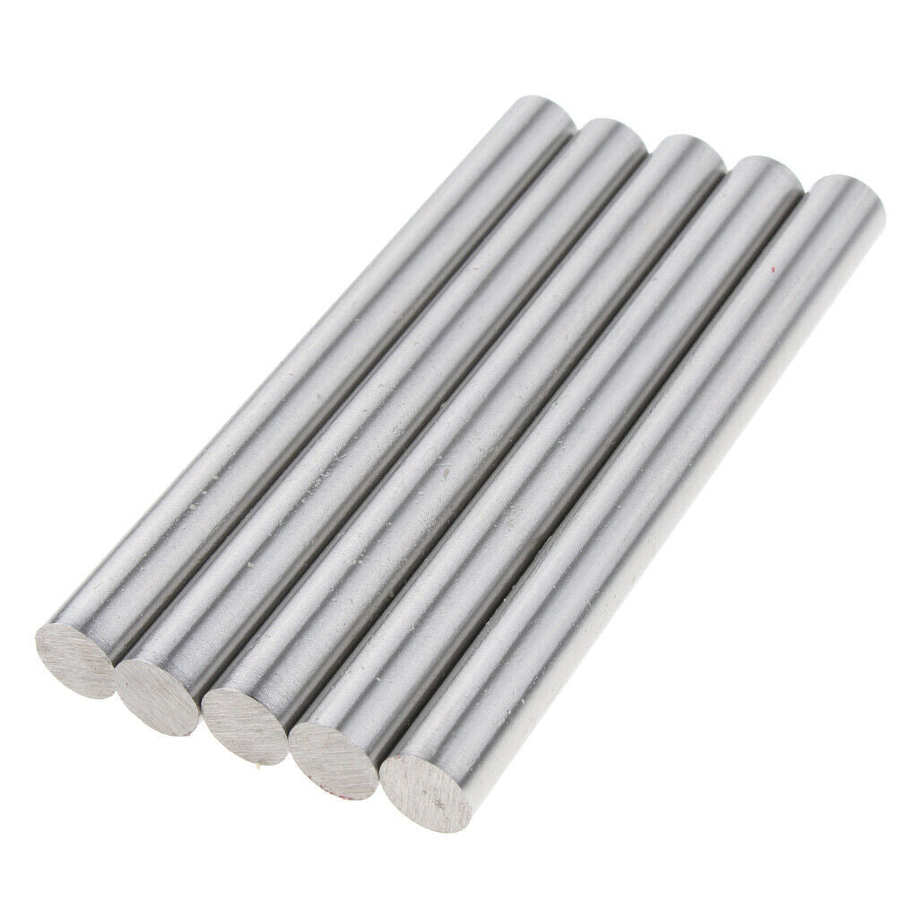 5X 10mm Dia 100mm Length HSS Round Shaft Rod Bar Lathe Tools Gray