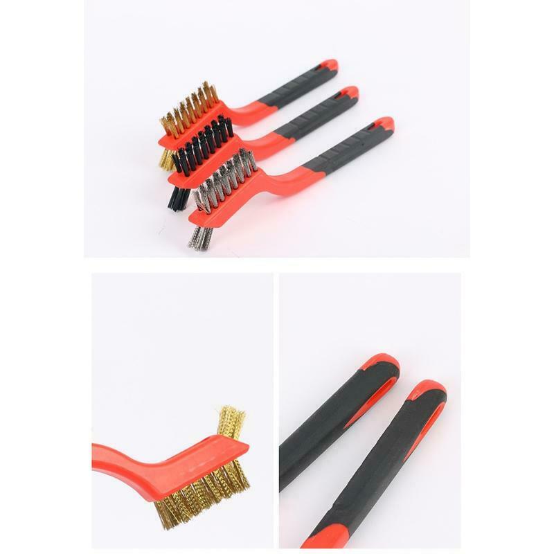 Wire Brush Set 3Pcs Rust Dirt Paint Scrubbing Deep Cleaning Brush Kits