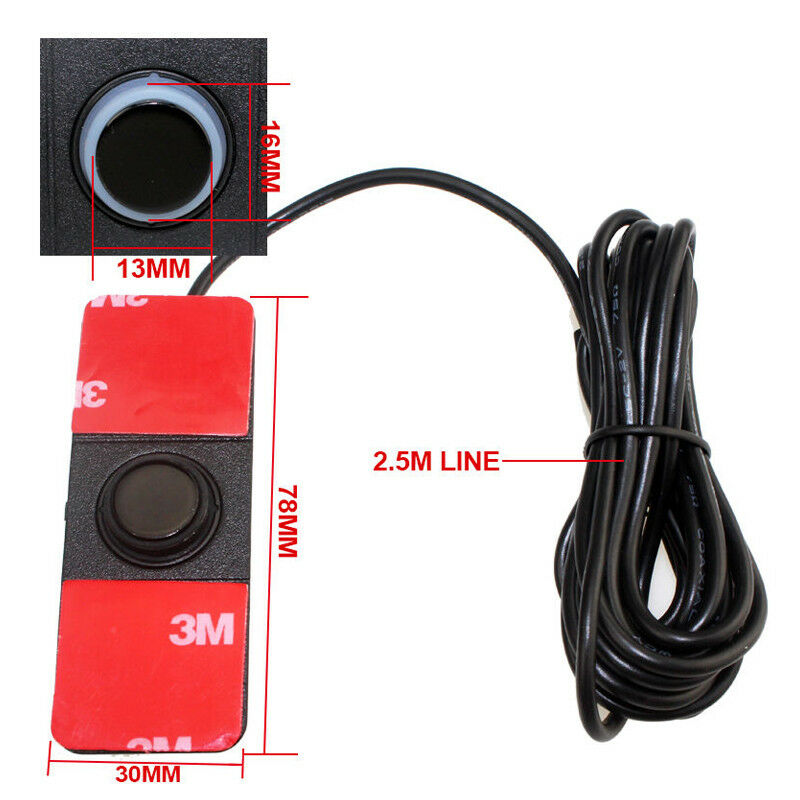 Visible Car Video Parking Reverse Backup Assistant Radar Alarm Set 4 Flat Sensor